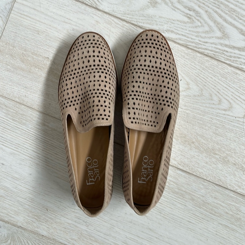 Suede Franco Sarto slip in loafers